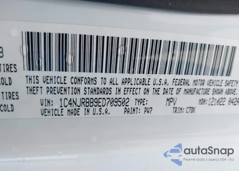 2014 Jeep Patriot Sport из США, поврежденный, VIN 1C4NJRBB9ED709502